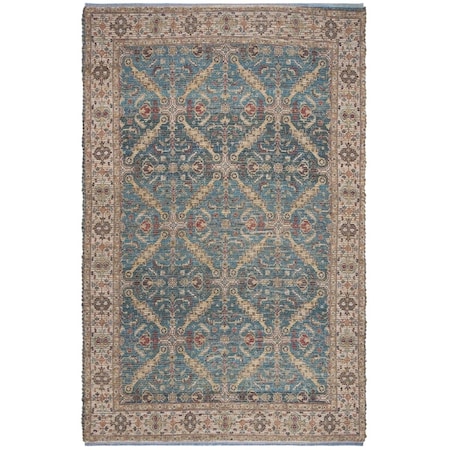 Safavieh Saffron Global Rectangle Hand Loomed Rugs Navy & Cream- 2 ft.-3 in. x 8 ft. SFN514N-28